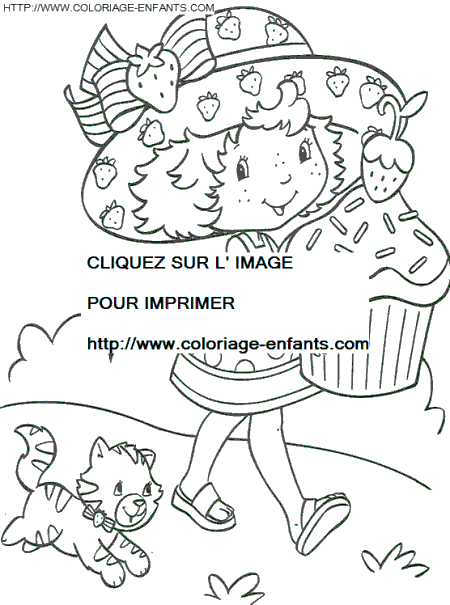 coloriage charlotte aux fraises