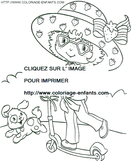 coloriage charlotte aux fraises