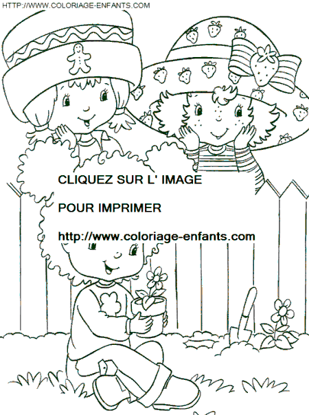 coloriage charlotte aux fraises