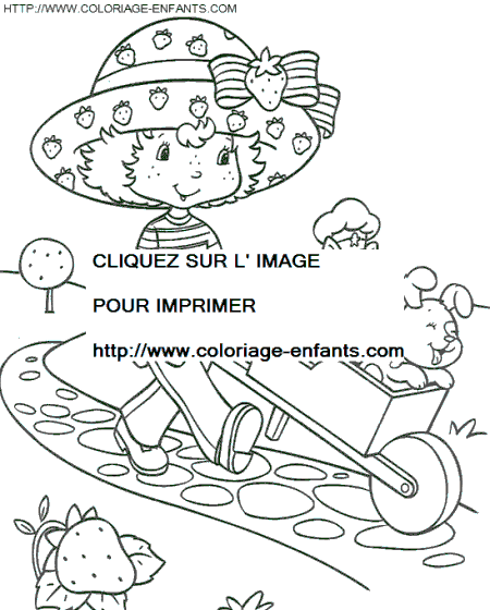 coloriage charlotte aux fraises