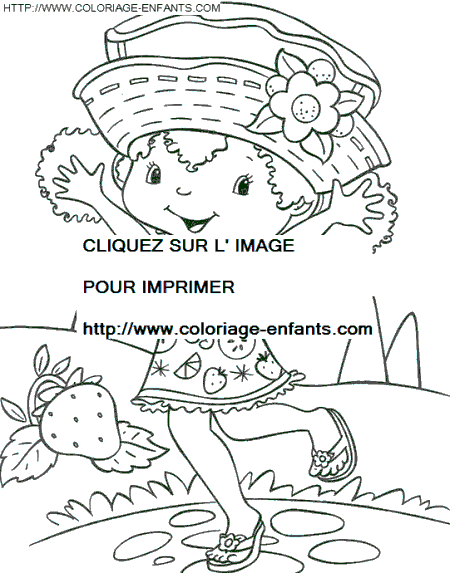 coloriage charlotte aux fraises