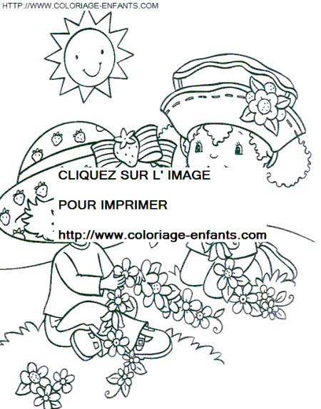 coloriage charlotte aux fraises