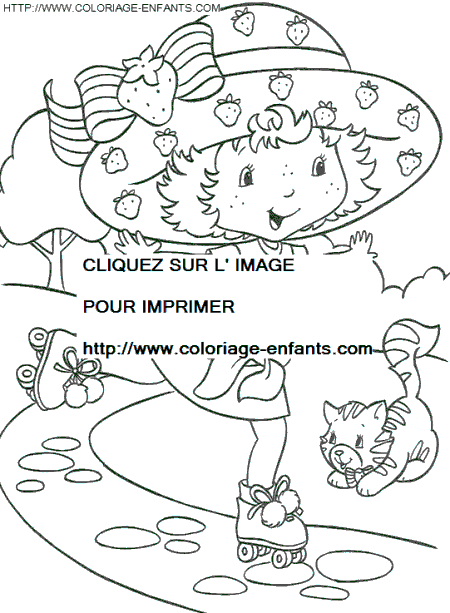 coloriage charlotte aux fraises