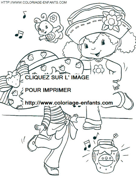 coloriage charlotte aux fraises