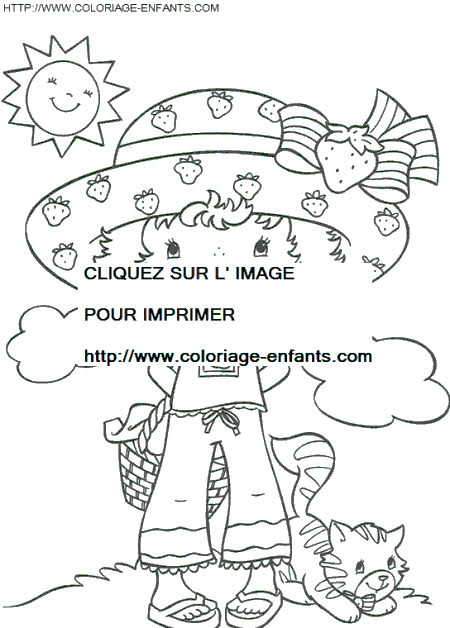 coloriage charlotte aux fraises