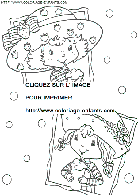 coloriage charlotte aux fraises