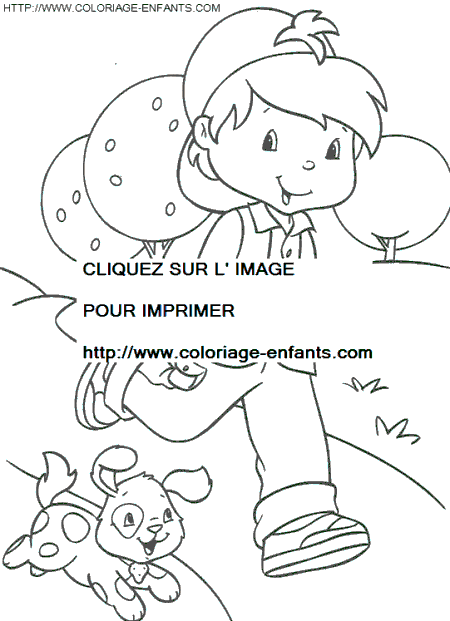 coloriage charlotte aux fraises