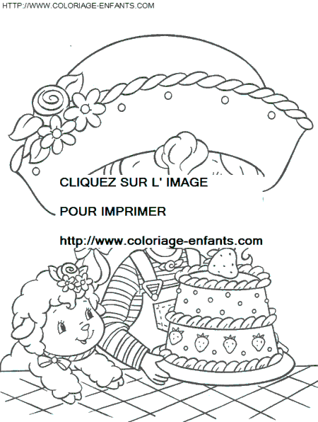 coloriage charlotte aux fraises