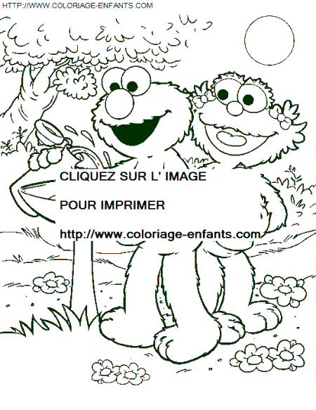 coloriage Serie Tv Rue Sesame