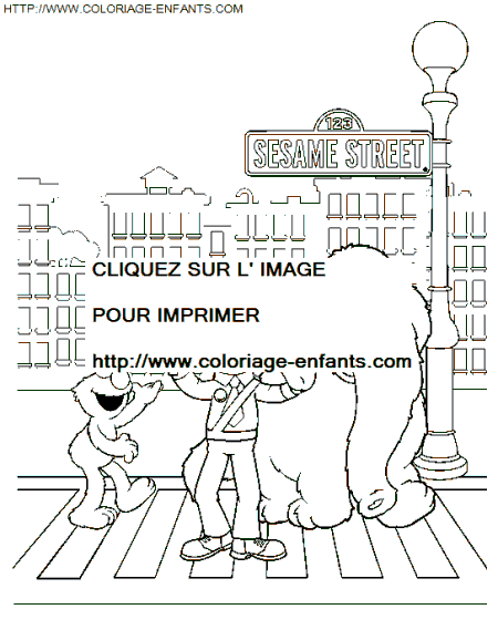 coloriage Serie Tv Rue Sesame