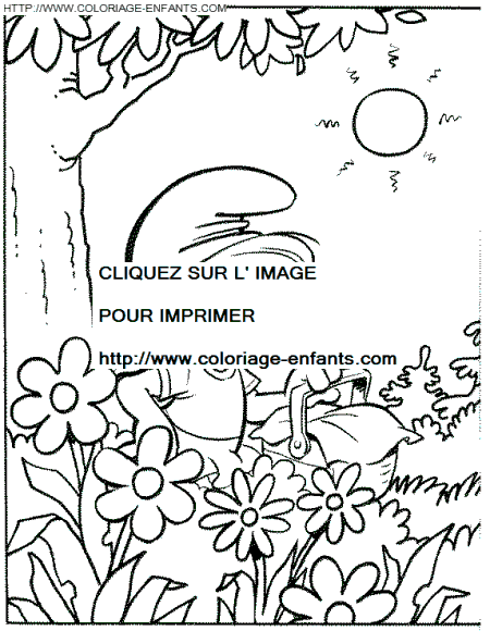 coloriage schtroumpfs