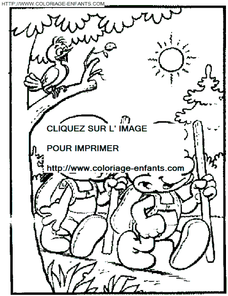 coloriage schtroumpfs