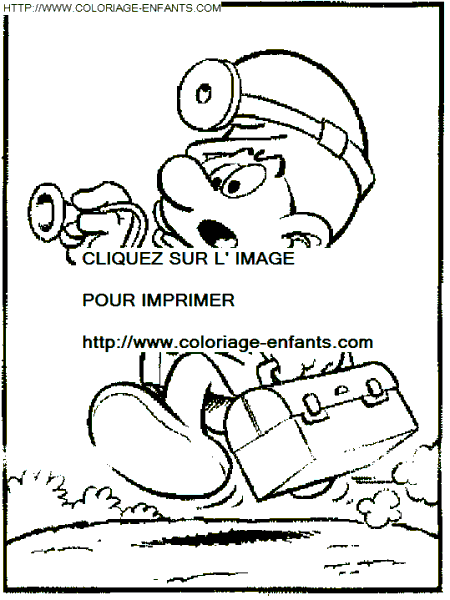 coloriage schtroumpfs