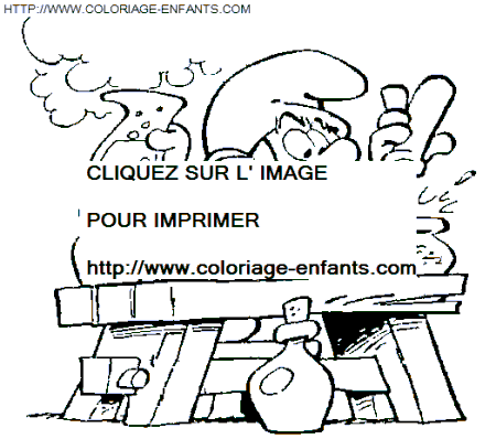 coloriage schtroumpfs