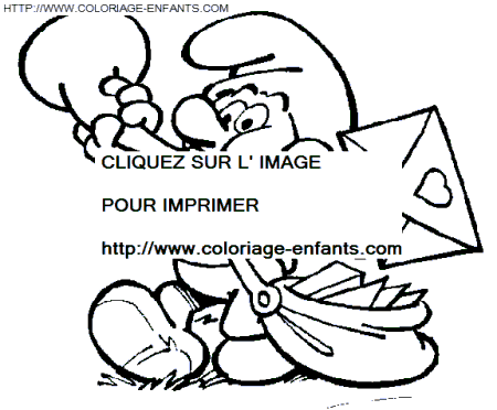 coloriage schtroumpfs