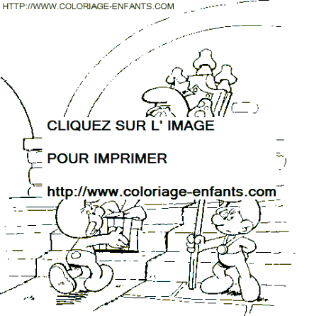 coloriage schtroumpfs