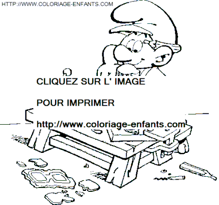 coloriage schtroumpfs