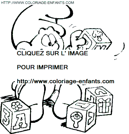 coloriage schtroumpfs