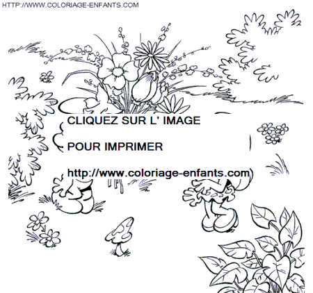 coloriage schtroumpfs