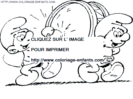 coloriage schtroumpfs