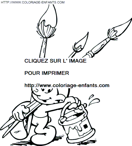 coloriage schtroumpfs