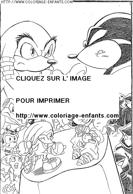 coloriage serie tv sonic le herisson