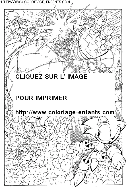 coloriage serie tv sonic le herisson