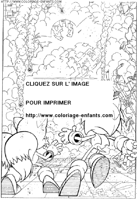 coloriage serie tv sonic le herisson