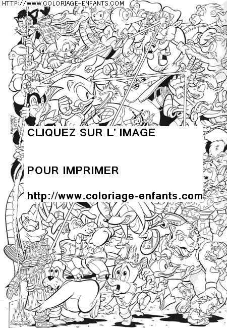 coloriage serie tv sonic le herisson