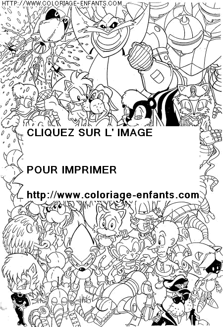 coloriage serie tv sonic le herisson