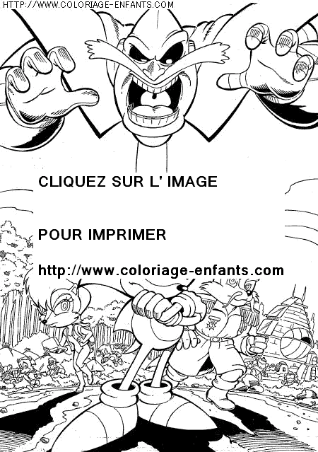 coloriage serie tv sonic le herisson