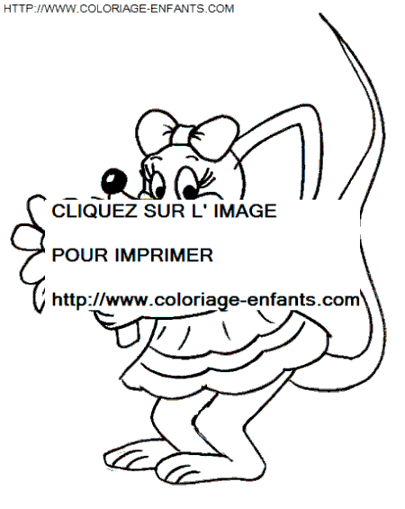 coloriage souris