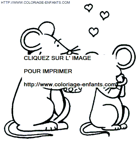 coloriage souris