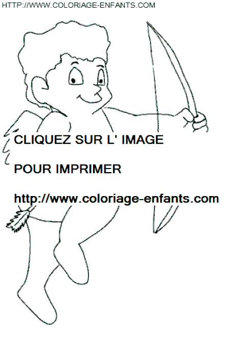 coloriage st valentin un 1er ange