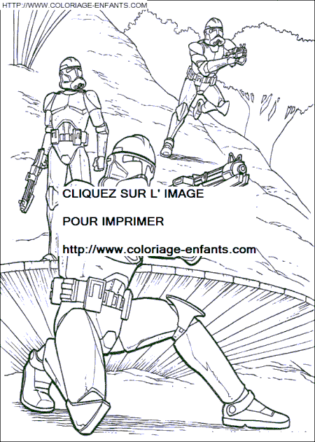 coloriage star wars attaque de clones