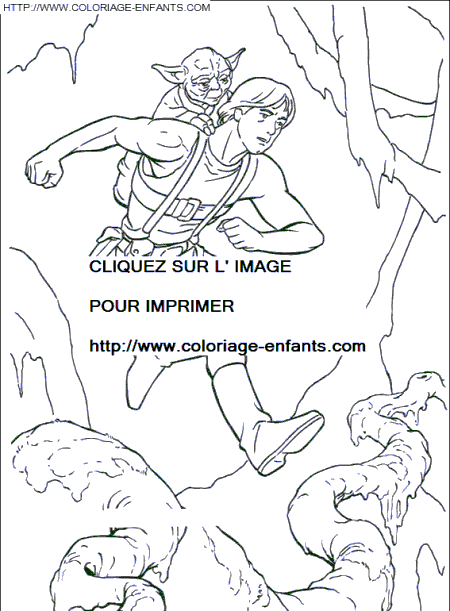 coloriage star wars course de luke skywalker