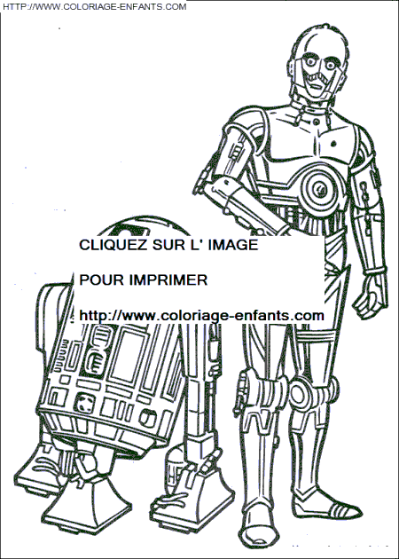 coloriage star wars d2 r2 et c 3po