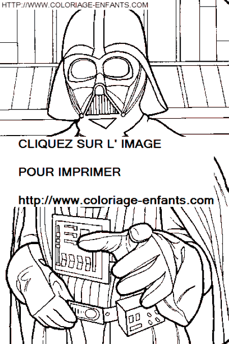 coloriage star wars dark vador