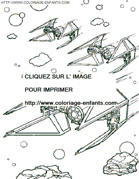 coloriage star wars escadron de chasseurs