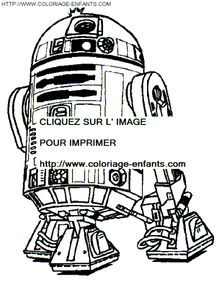 coloriage star wars le droide r2 d2