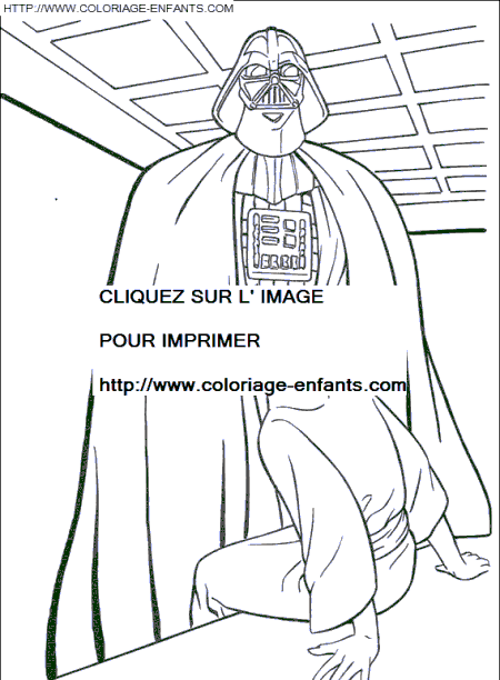 coloriage star wars leila prisonniere de dark vador