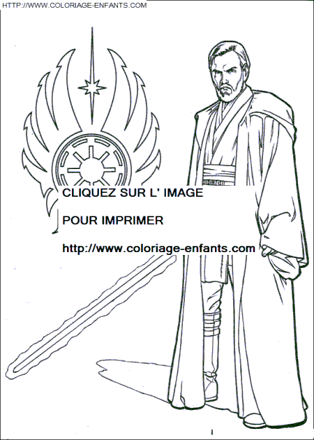 coloriage star wars maitre jedi