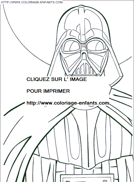 coloriage star wars portrait de dark vador