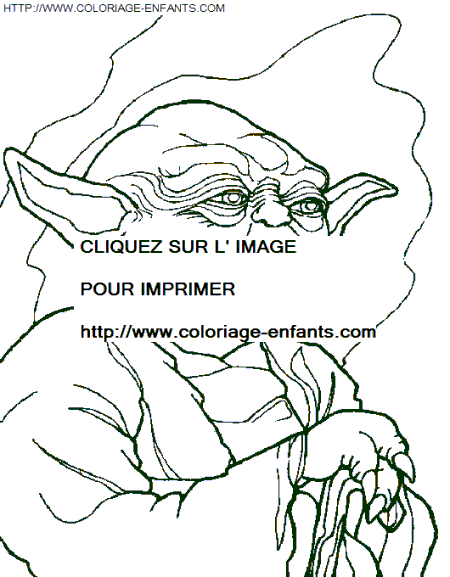 coloriage star wars yoda