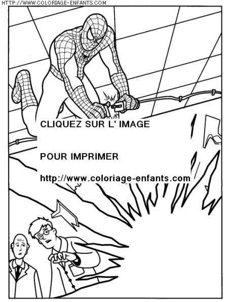 coloriage super heros spiderman