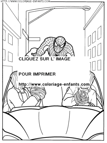 coloriage super heros spiderman