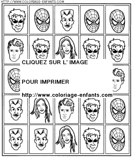 coloriage super heros spiderman