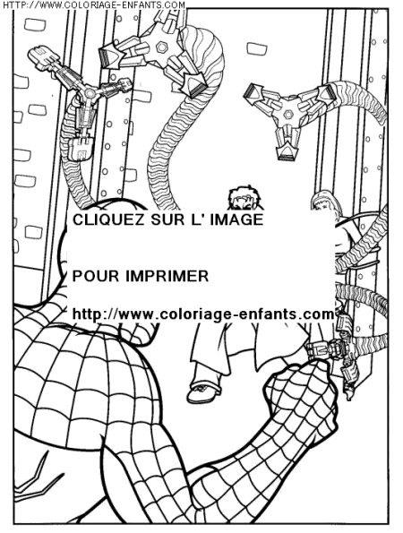 coloriage super heros spiderman