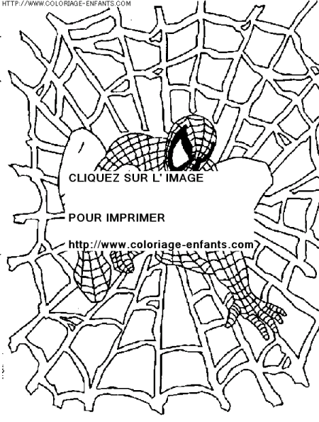 coloriage super heros spiderman