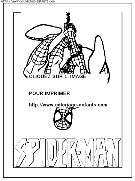 coloriage super heros spiderman